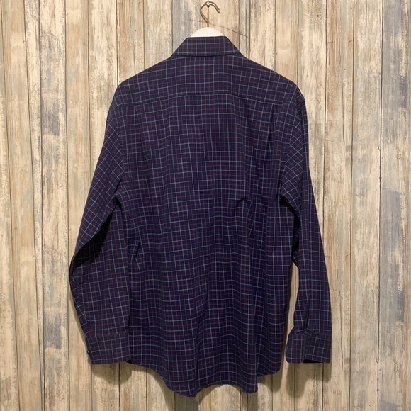 T.Harris London blue and red checkered long sleeve button up | Size large - Picture 9 of 12